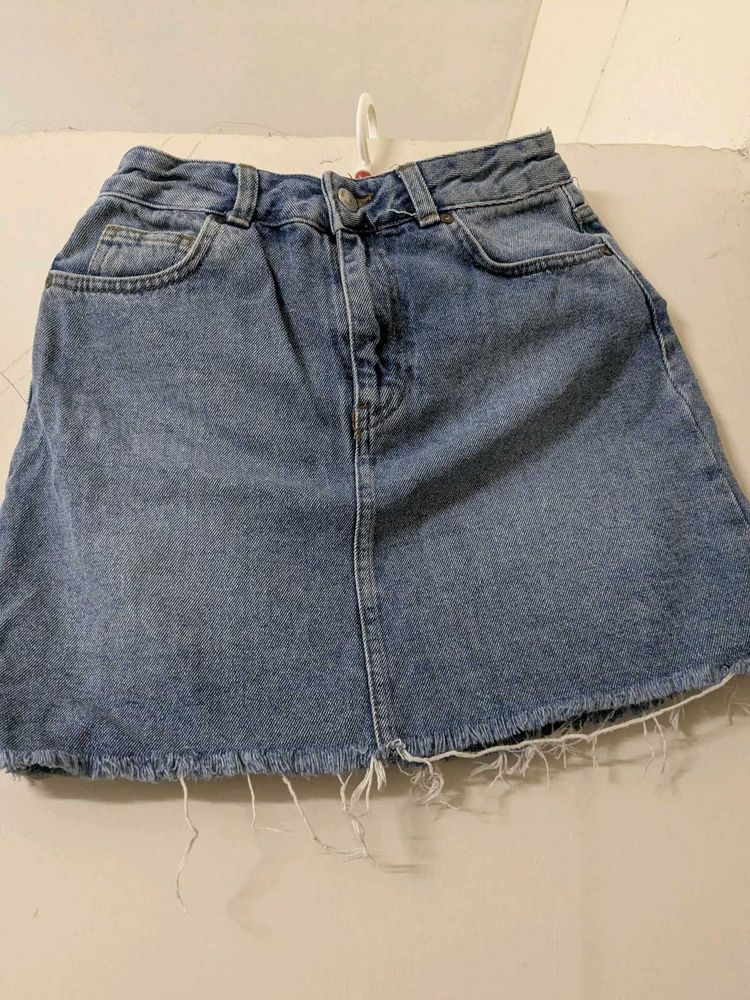 Denim Skirt - Classic Blue