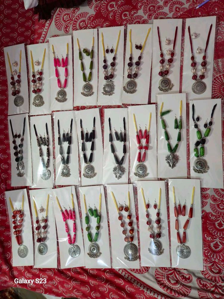 Hand Crafted Necklace and Earring Sets Handmade