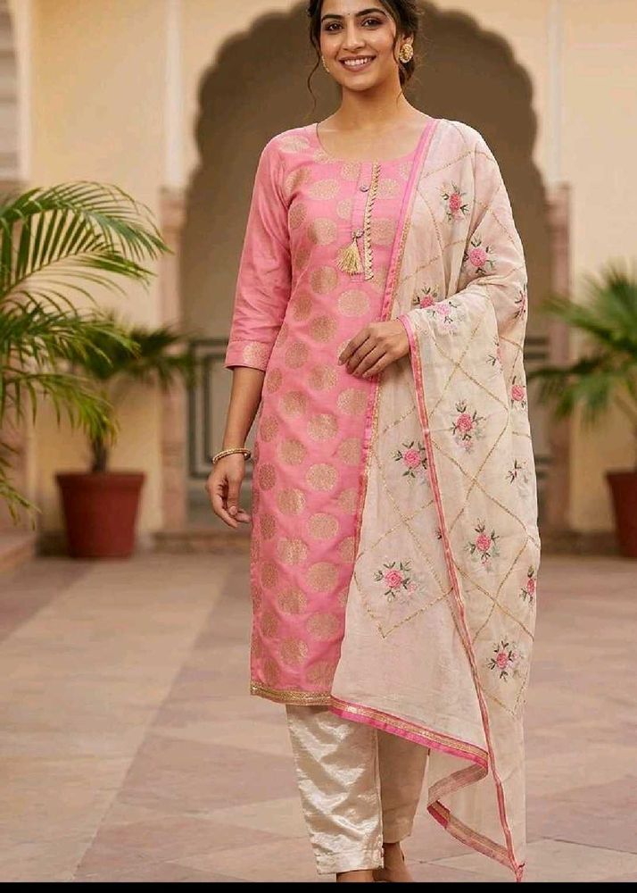 Elegant Pink Kurta Set with Dupatta
