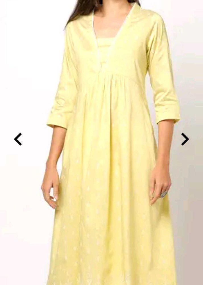 New Unused Xxl Avaasa  Yellow Kurta