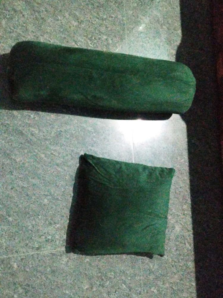 Decorative Green Bolster and Cushion  set