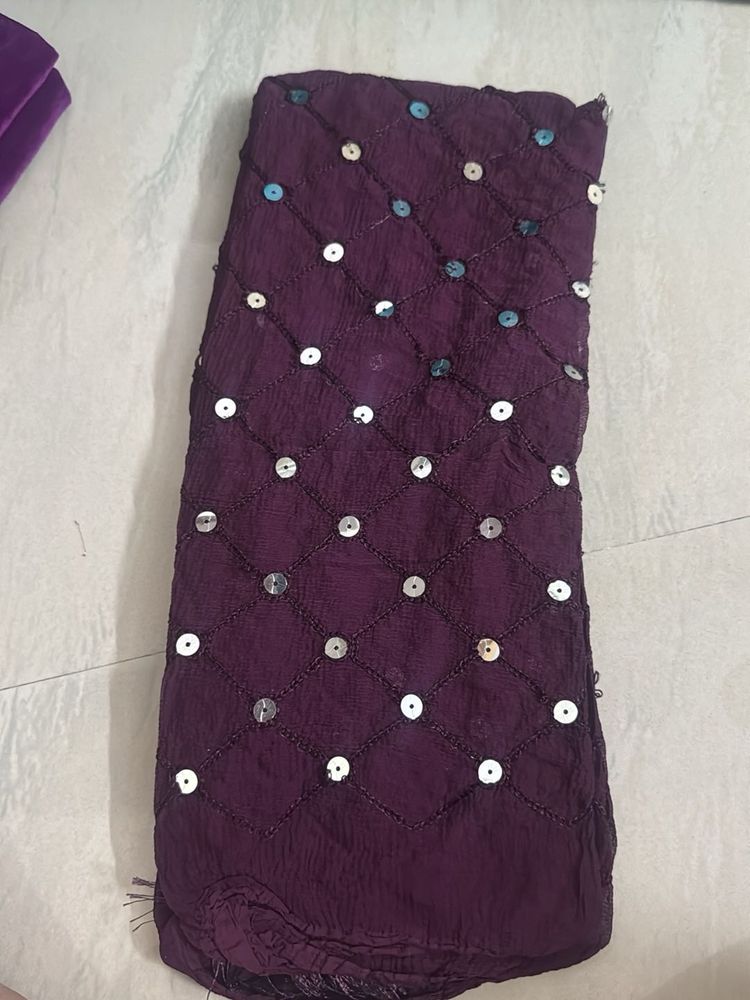 Embroidered Dupatta with Sequins