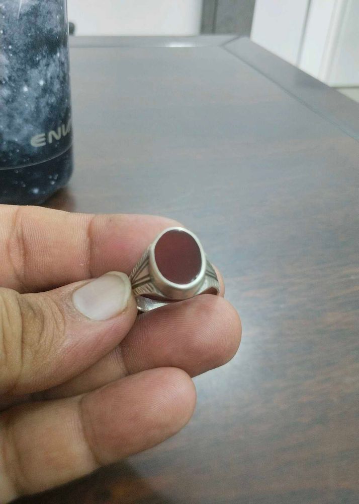 Aqiq Silver Ring