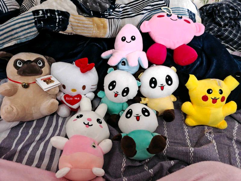 9 Assorted Plush Toy Bundle