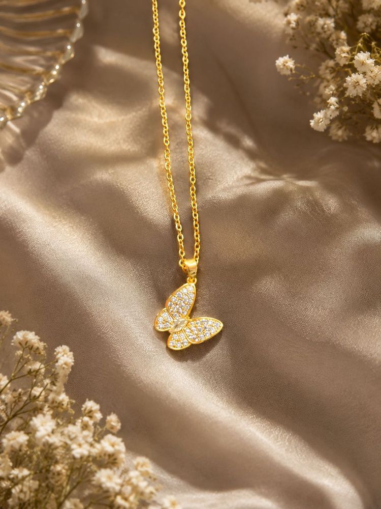 Sparkling Butterfly Necklace