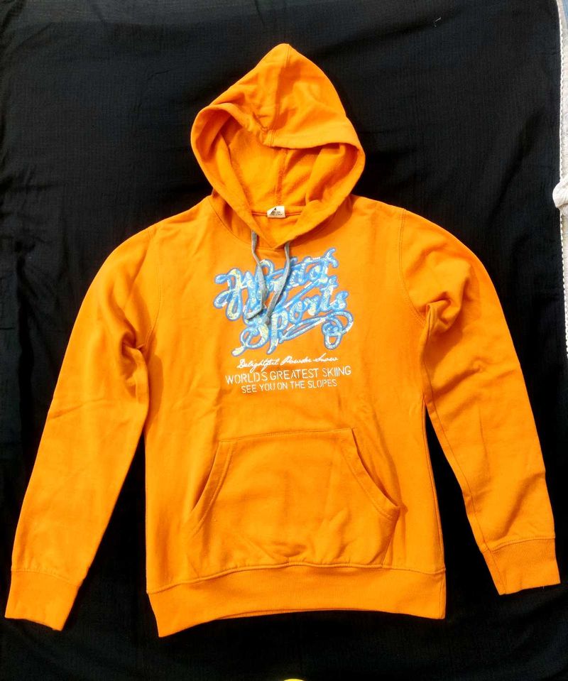 Orange Graphic Hoodie