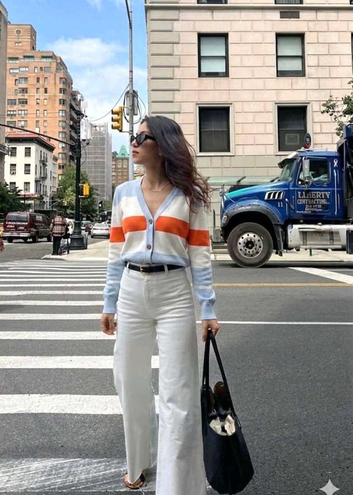 Striped V-Neck Cardigan🌷