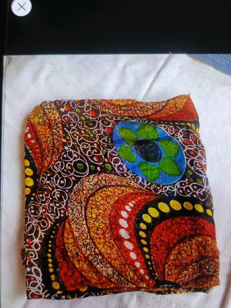 Vibrant African Print Saree