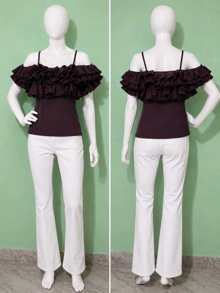 Ruffled Off-Shoulder Top🔥