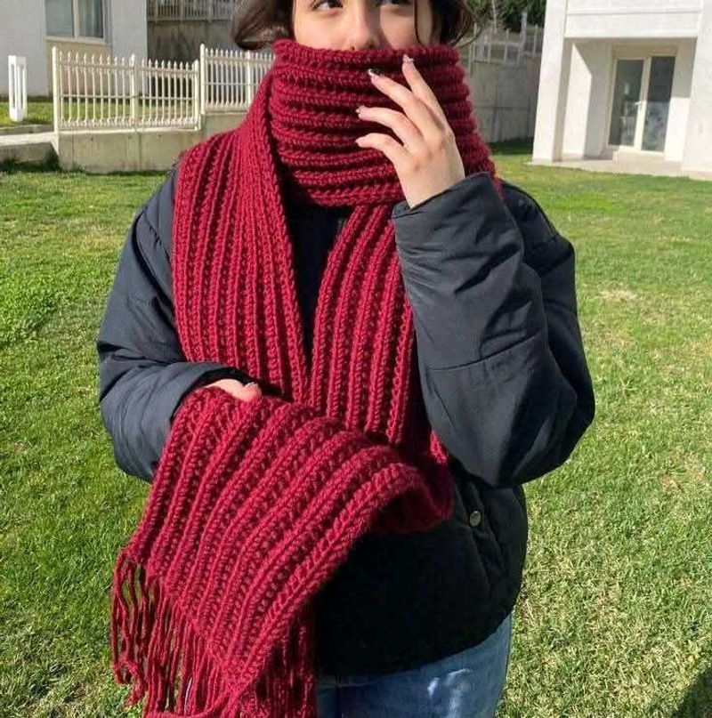 crochet Chunky Knit Mikasa scarf💓