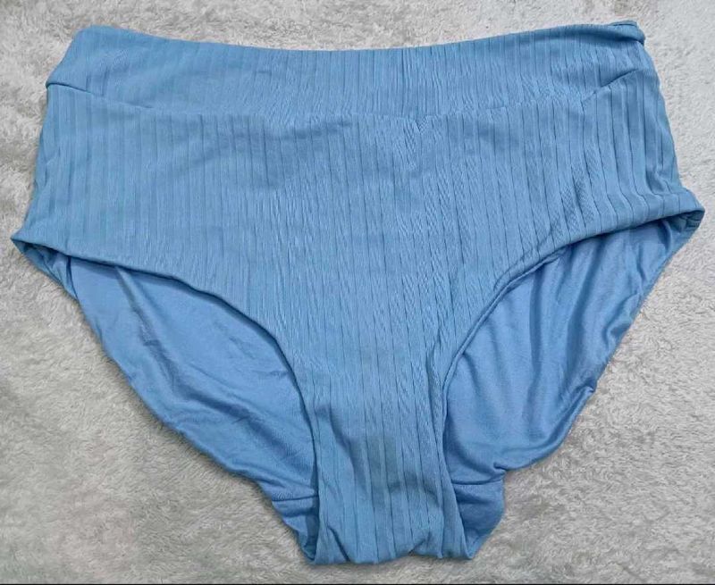 Blue Ribbed🇦🇮 High-Waisted Briefs