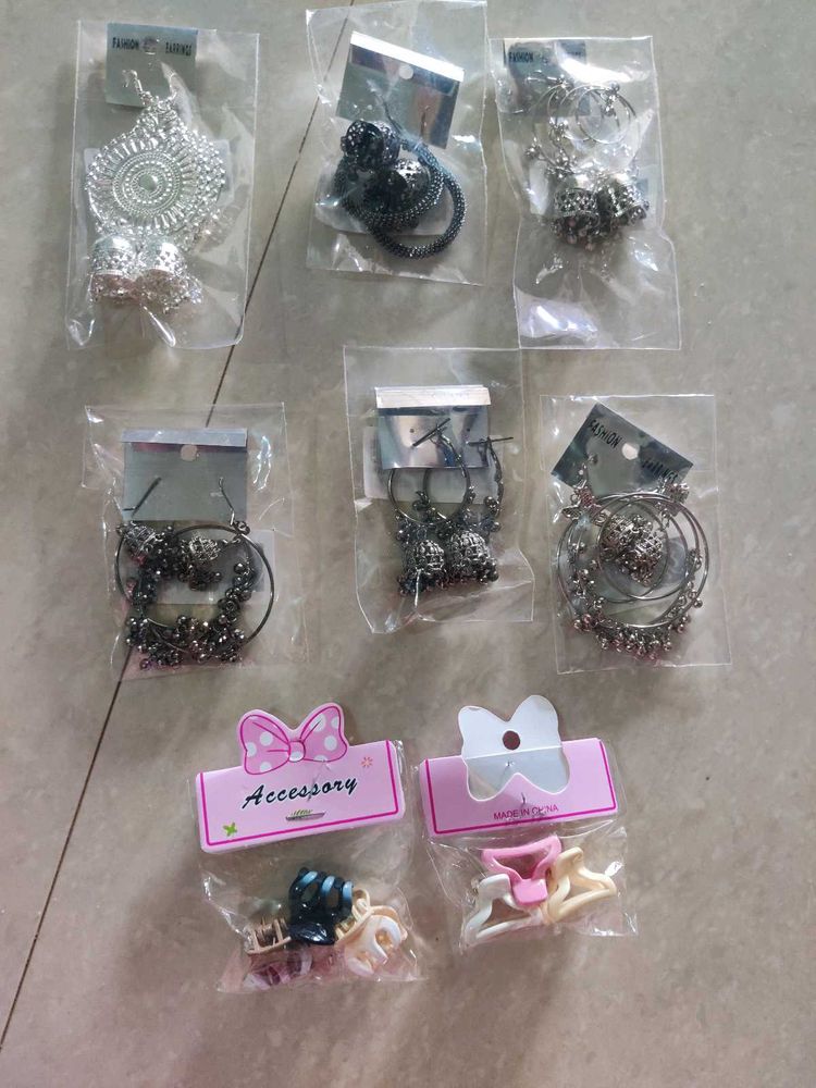 Assorted Fashion Jewelry &amp; Hair Clips Set