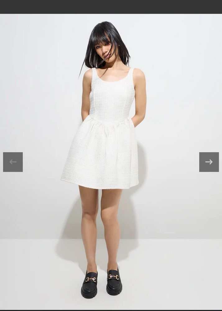 korean tweed dress, free delivery