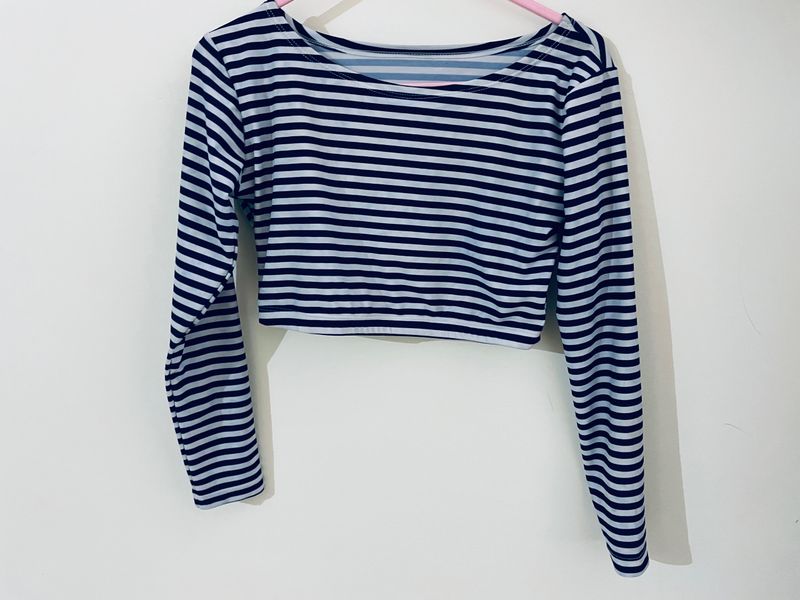 stripe design crop top for sale