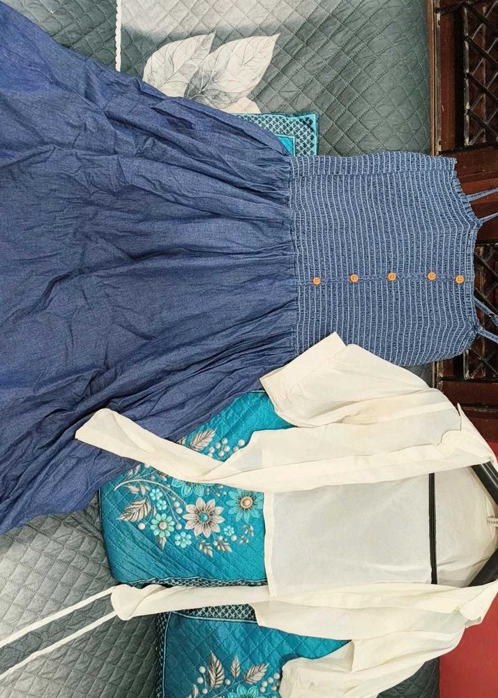 Denim Dress with Stylish Jacket