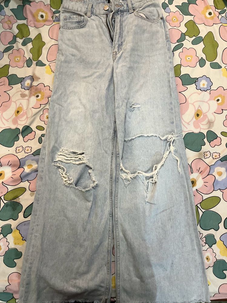 H&amp;M Devided Ribbed Denim Jeans