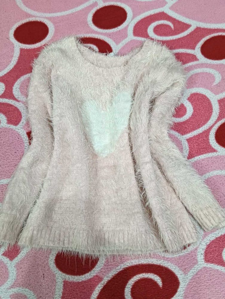 Cute Pink Heart Sweater