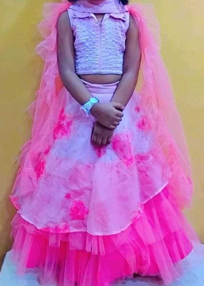 Beautiful Pink Floral Lehenga Choli