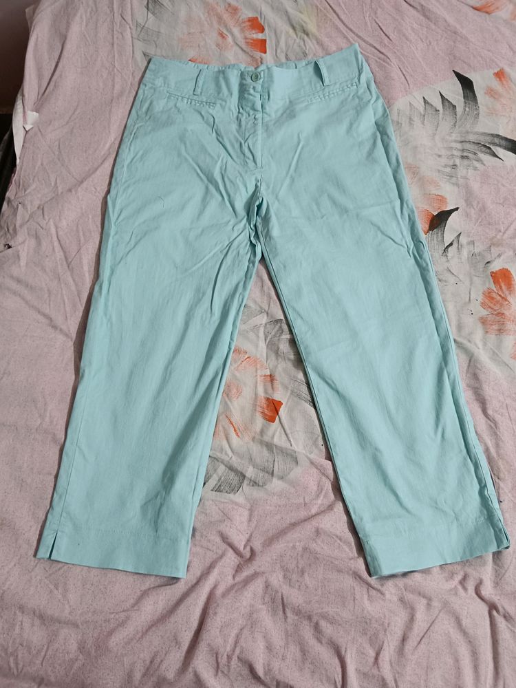 Sky Blue Wide Leg Denim