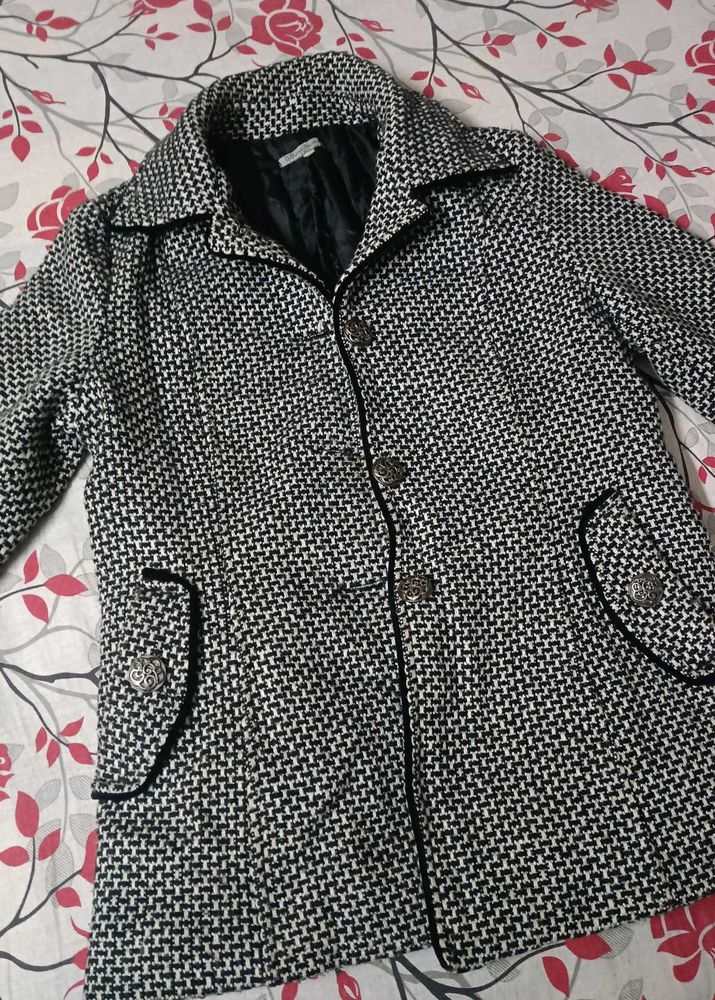 Vintage Houndstooth Wool Blend Coat🥰
