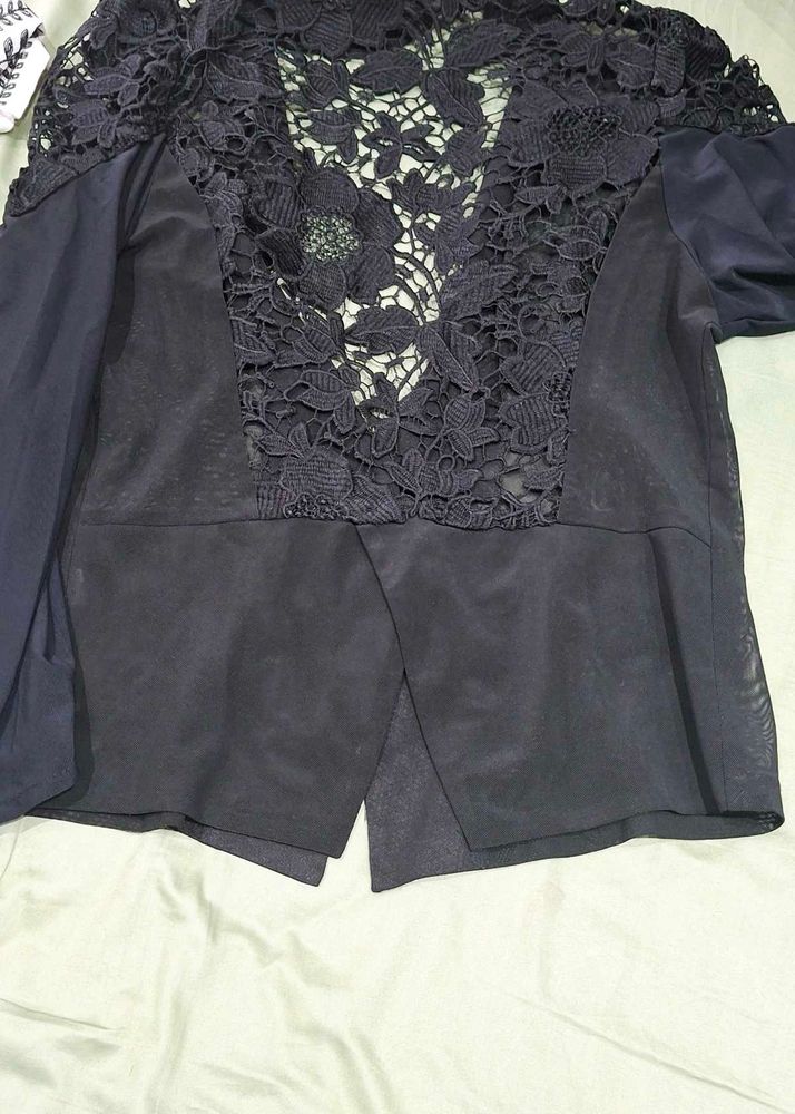 Elegant Lace Detail Blouse