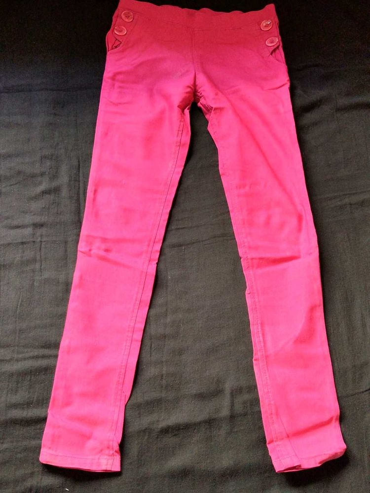 Bright Pink Skinny Pants