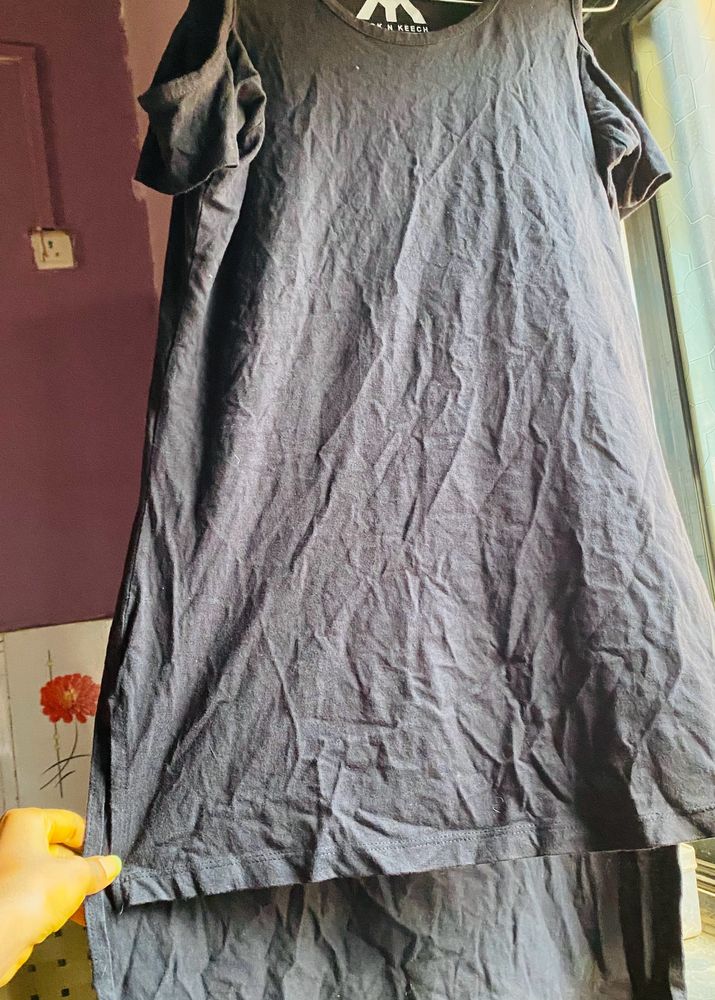 Kook N Keech Daily Wear Long Black T Shirt