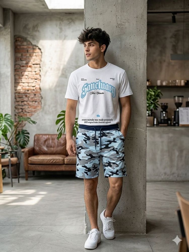 Men's Camo Print Shorts