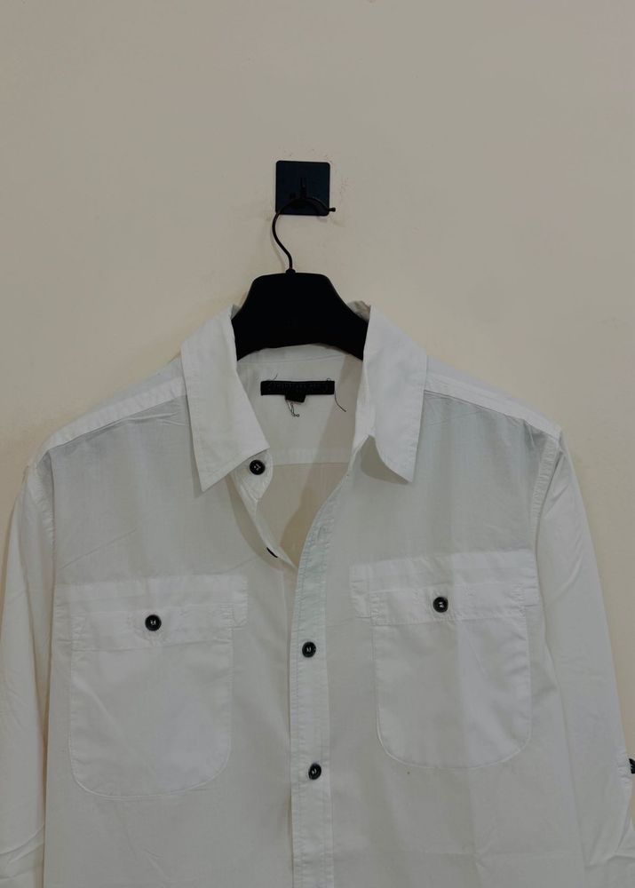 Men's White Casual Shirt