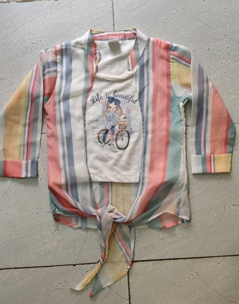 Cute Striped Tunic Top