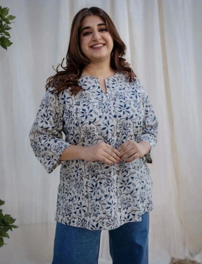 Designer Block Print Short Kurti