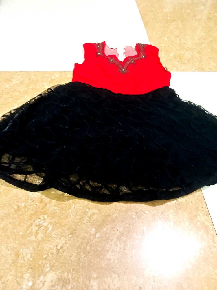Red &amp; Black Frock