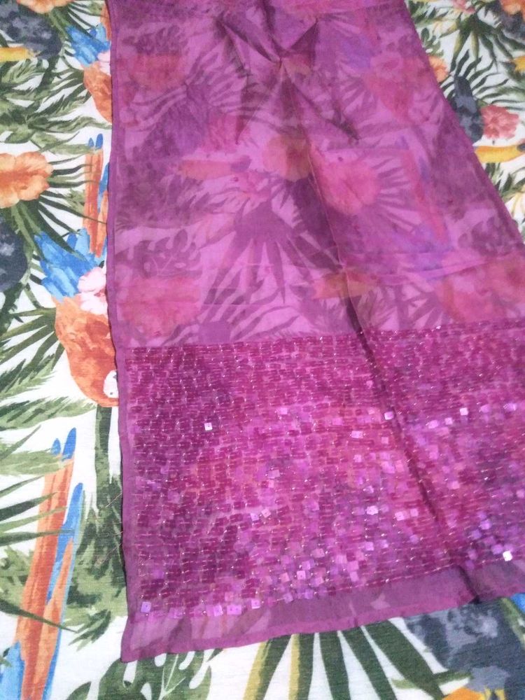 Purple Embellished Ethnic Top