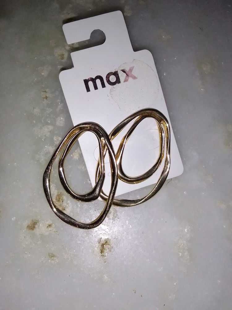 MAX Gold Tone Hoop Earrings