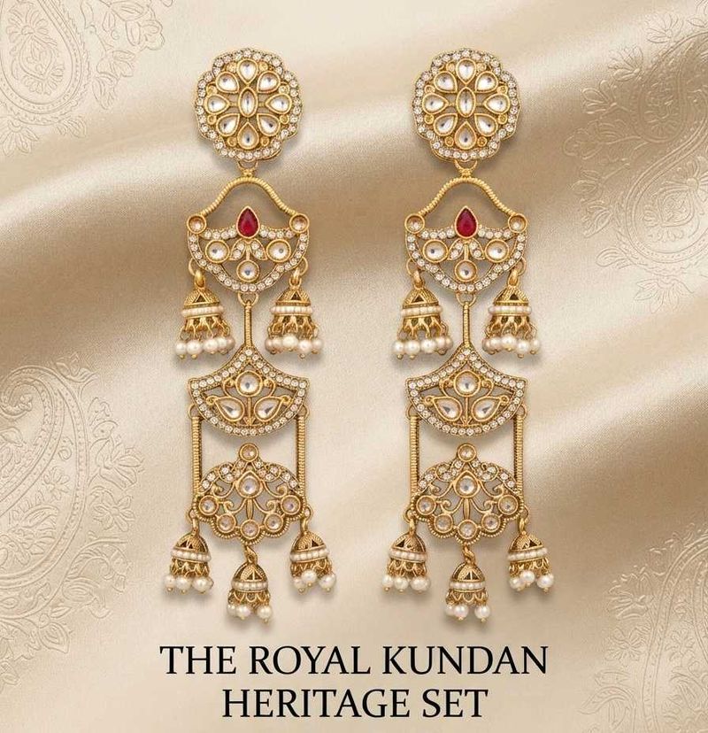 Royal Kundan Heritage Earrings