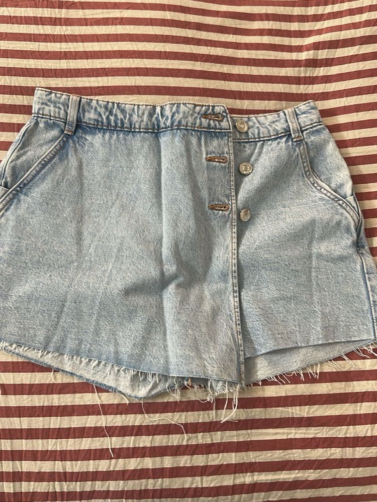 Light Wash Denim Skirt