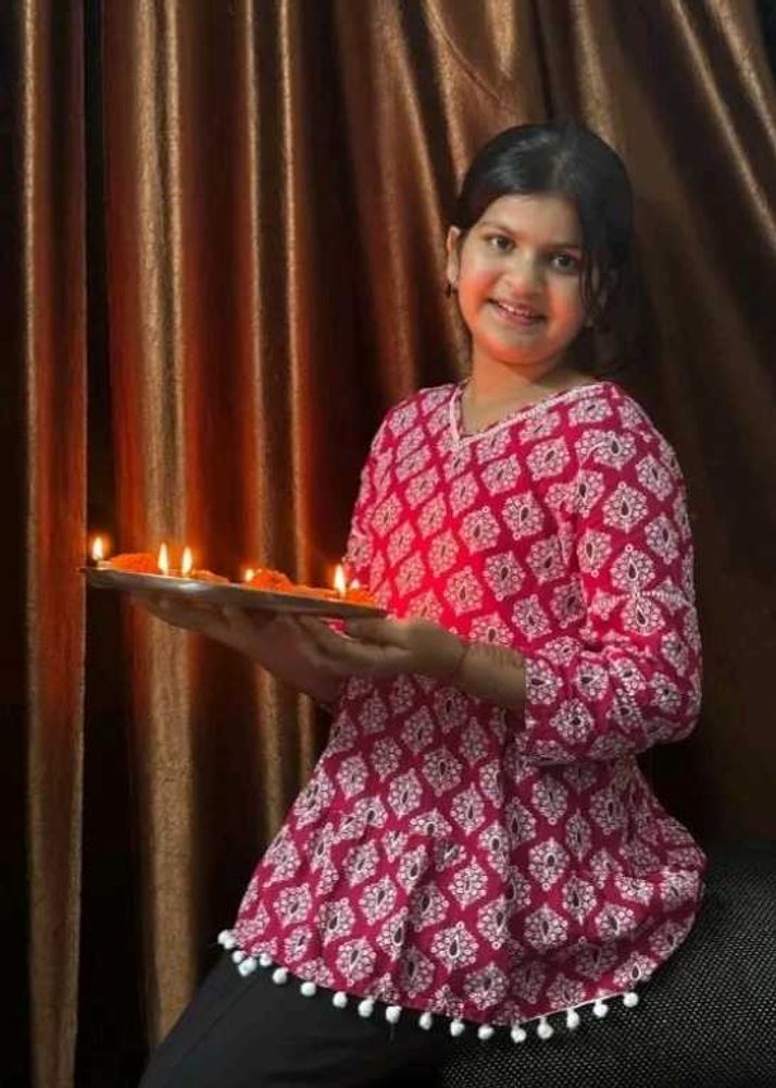 Pink Printed Kurta