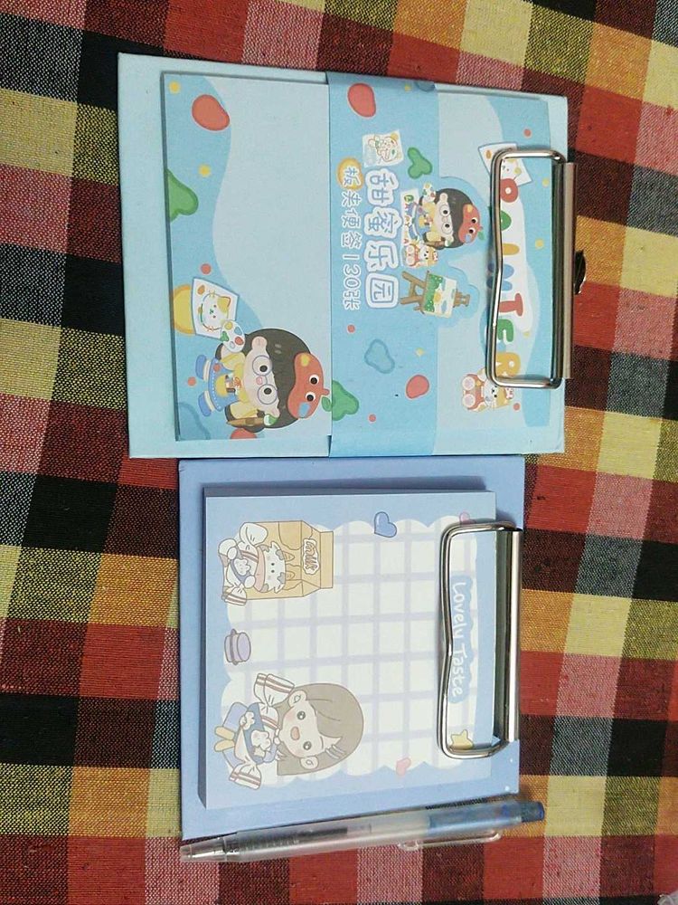 Cute Stationery Clipboards &amp; Sticky Notes Set