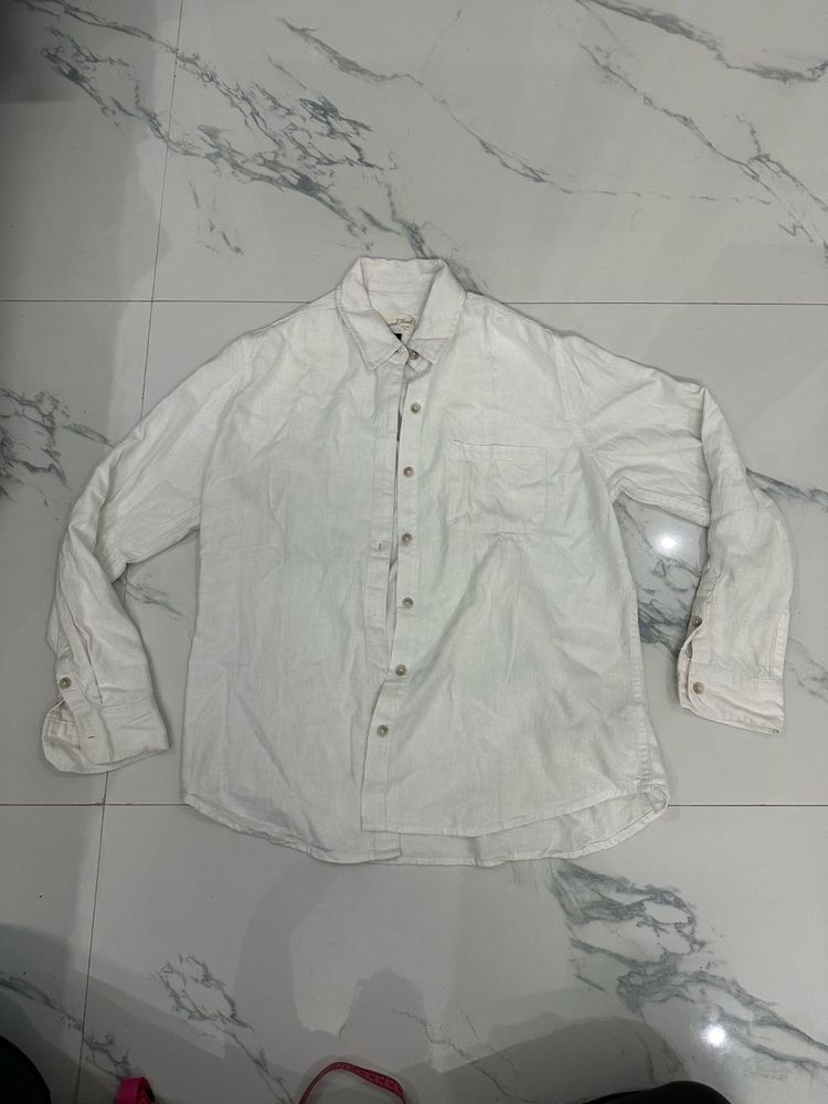 Classic White Button-Up Shirt