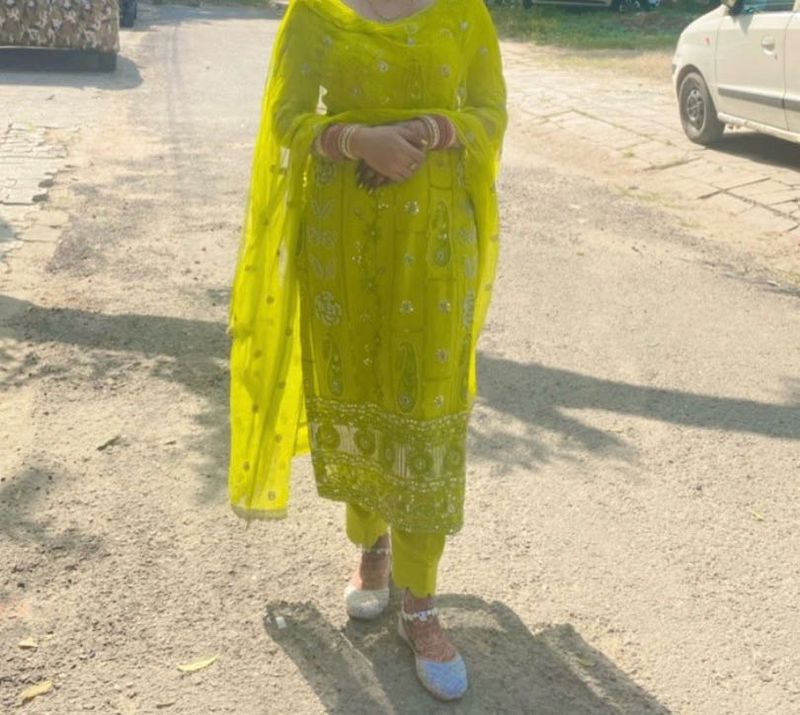 Stunning Lime Green Kurta Set