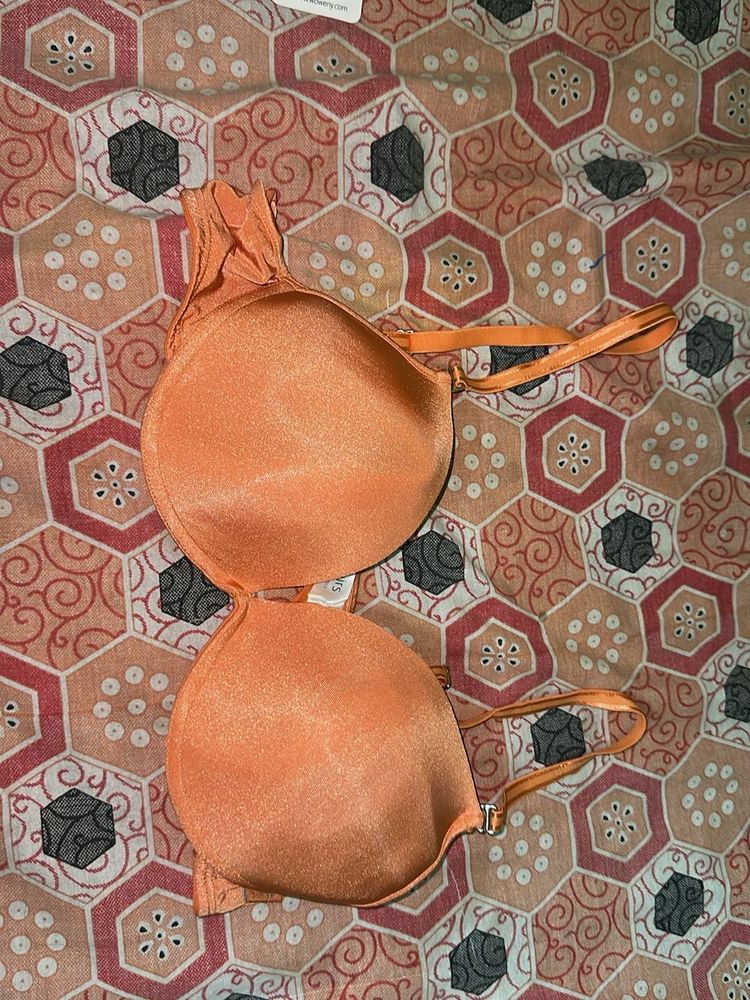 Orange Padded Bra
