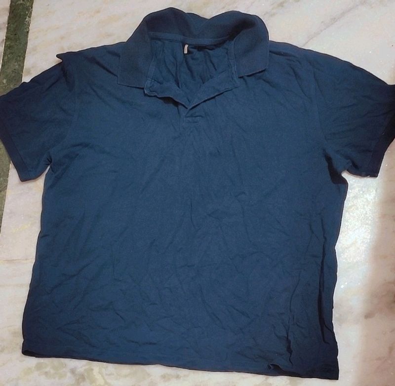 Navy Blue Color T-Shirt For Men