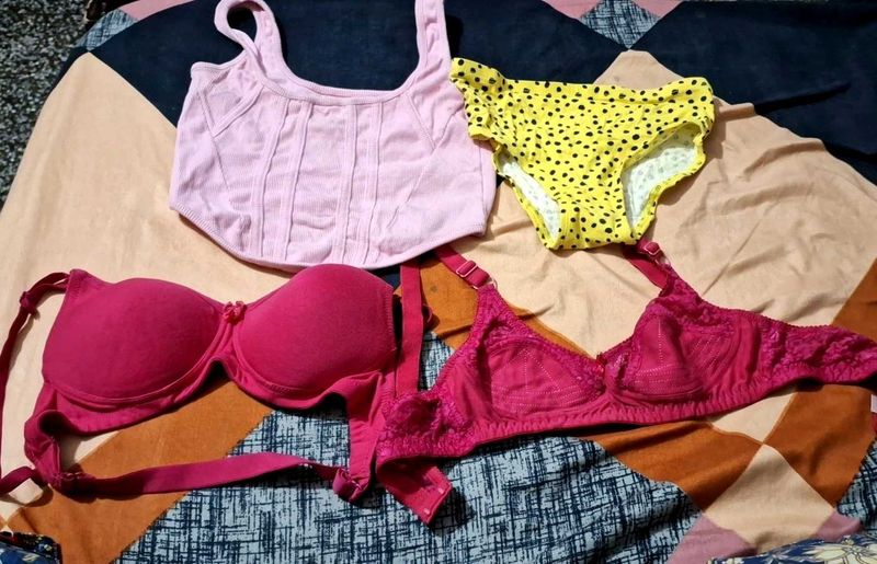 2 Bra,1 Panty &amp; innerwear set