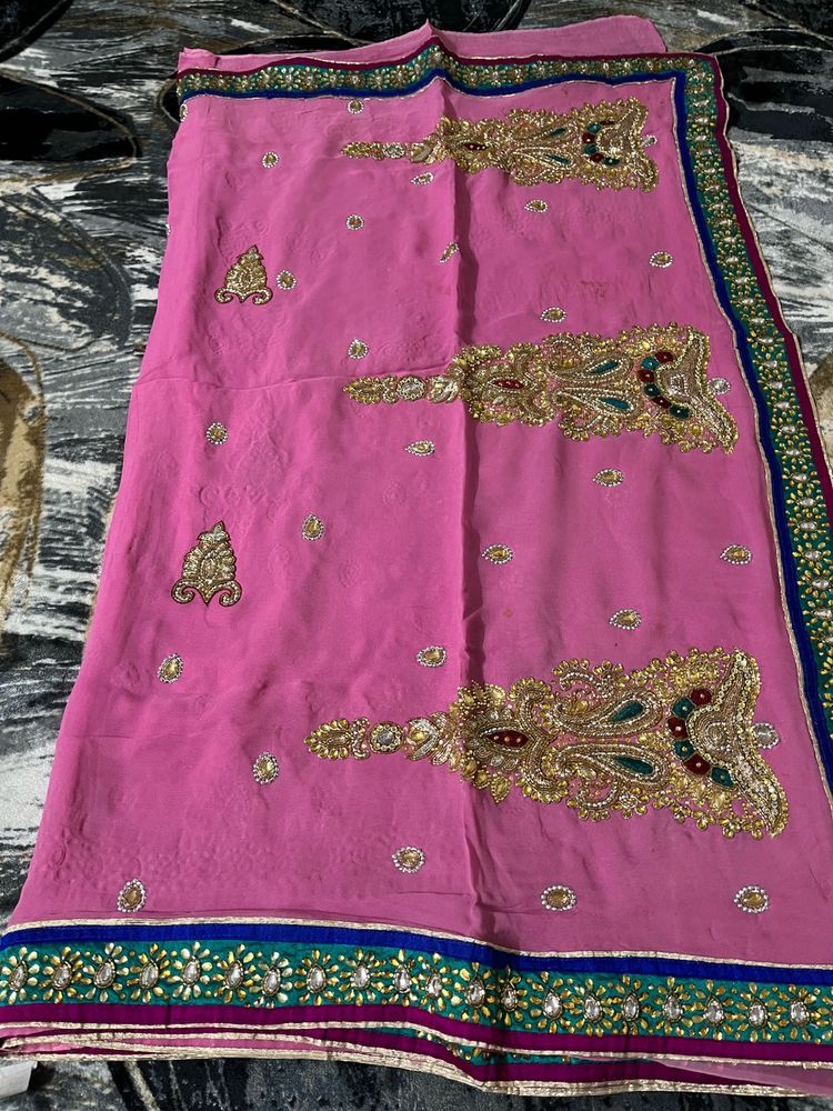 wedding/party wear saree with blouse