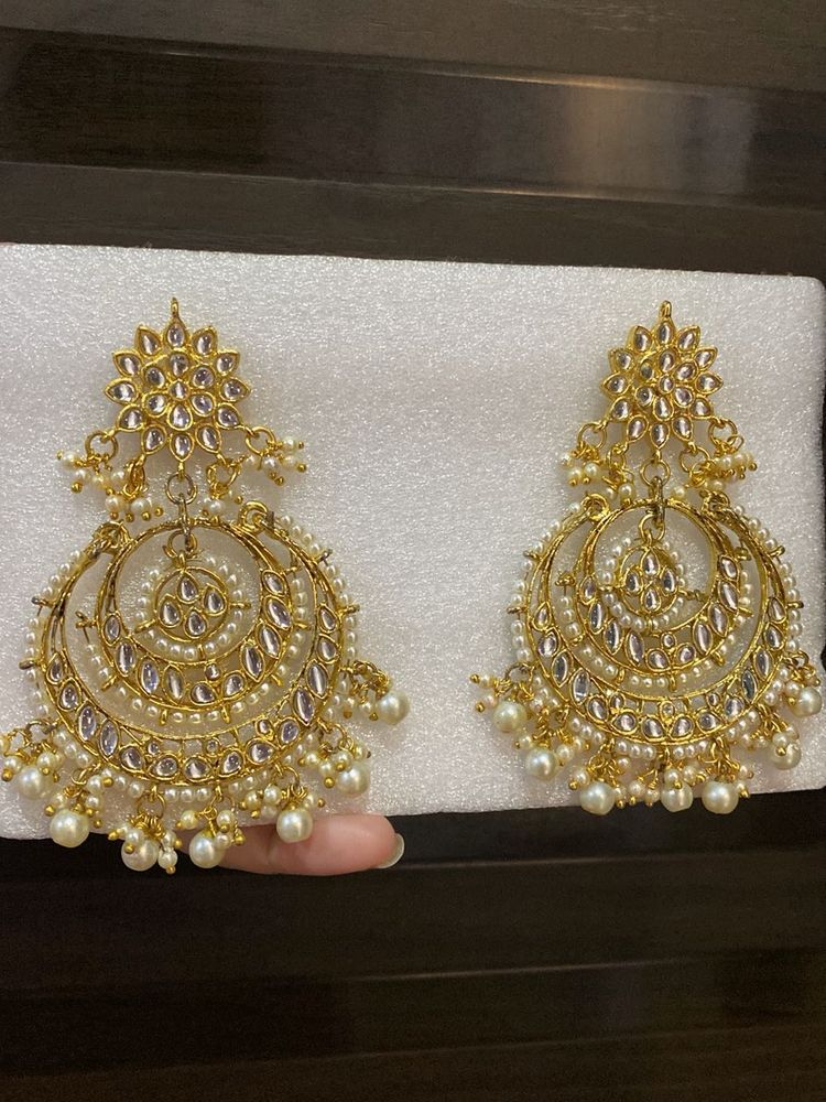 Exquisite Pearl &amp; Kundan Earrings