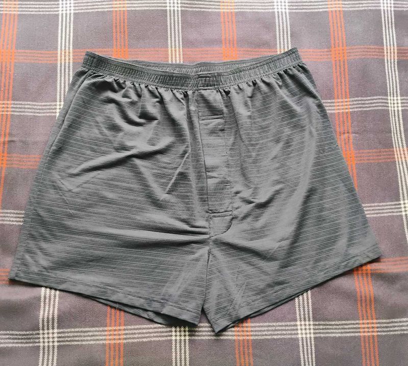 Men's Grey Striped Boxer Shorts