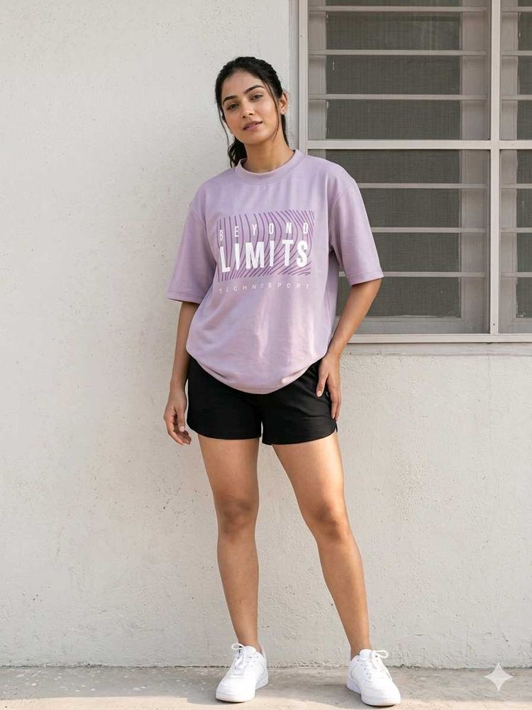 Oversized "Beyond Limits" Graphic T-Shirt