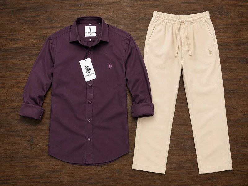 COMBO 🔥🔥 US POLO SHIRT &amp; STAIGHT FIT PANT SET