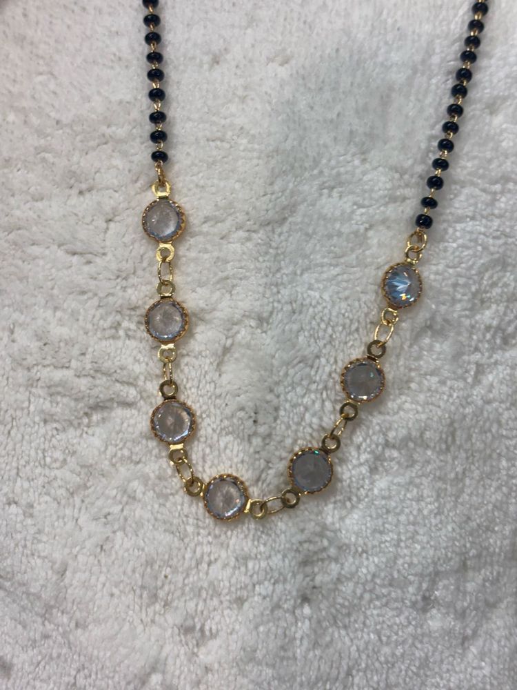 Elegant Mangalsutra with Crystal Accents