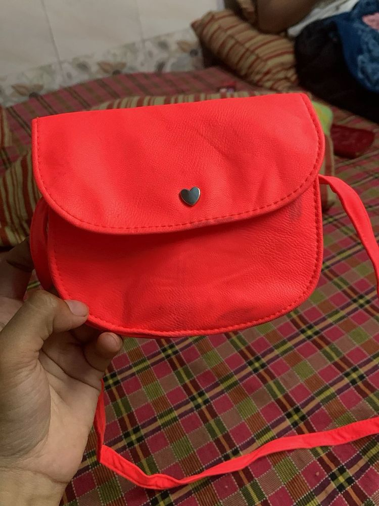 mini Crossbody Bag with Heart Snap Closure